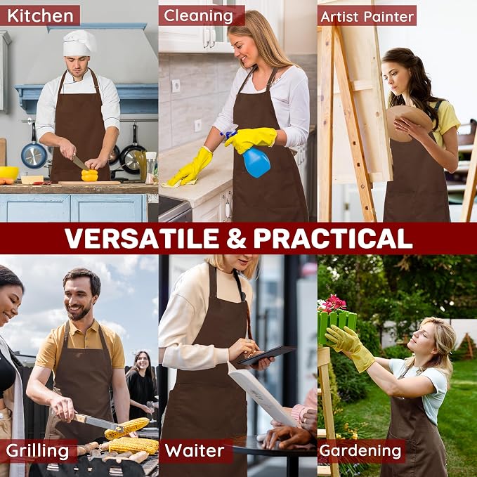 2 Pcs Plus Size Chef Apron, Unisex Professional Apron - Image 7