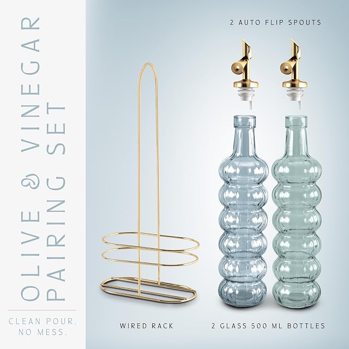 COOK WITH COLOR Glass Olive Oil Bottle Dispenser - Image 3