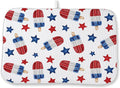 4th of July Dish Drying Mat 18x24 Inch Blue Red Ice Cream Stars Patriotic by DAFENA