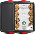 Baking Sheet Set, 2-Piece Large Cookie Sheet Set by Eatex