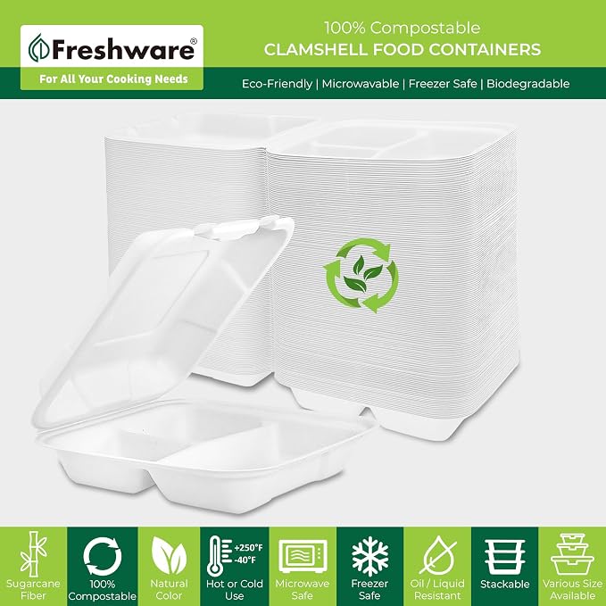 Freshware Clamshell Food Containers - Image 2