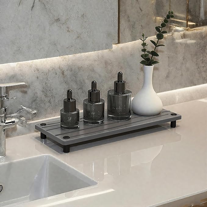 Quick Dry Sink Caddy Kitchen Sink Organizer, Water Absorbing Stone Tray - Image 8