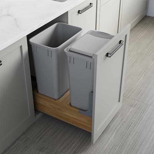 Dowell Double 50Qt Undermount Trash Pull-Out Waste Container - Image 8