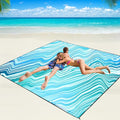 WIWIGO Beach Blanket Waterproof Sandproof Beach Mat 79" X 83"/10'x9'for 2-8 by WIWIGO