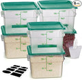 12QT NSF Food Storage Containers: 6PCS Commercial Clear Food Storage Containers by SVKLHY