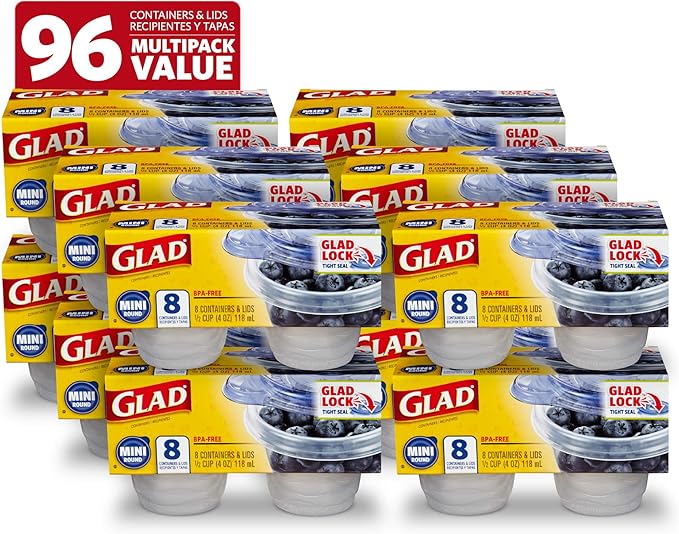 Glad GladWare Mini Round Food Storage Containers by GladTrashFoodStorage