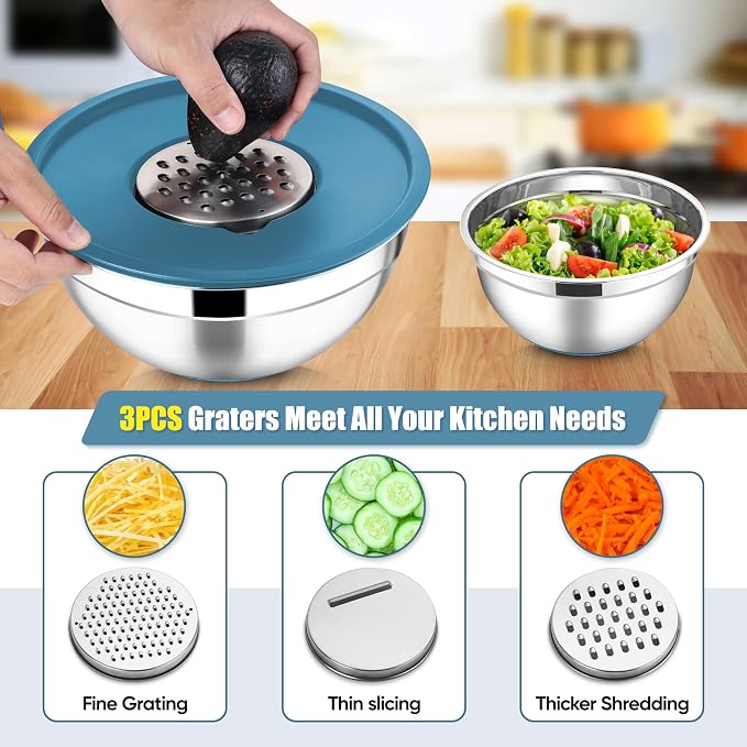 E-far Stainless Steel Mixing Bowls - Image 5