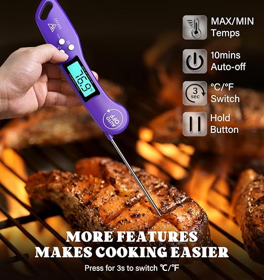 DOQAUS Digital Meat Thermometer, Instant Read Food Thermometer - Image 5