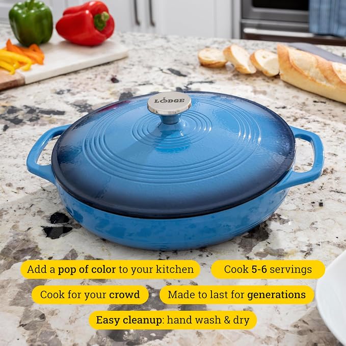 Lodge Essential Enamel Braiser - Image 2