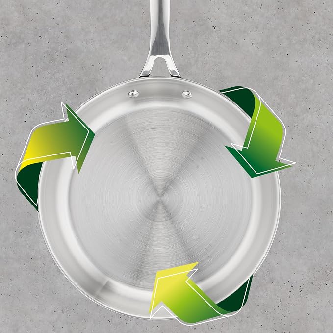 T-Fal x Jamie Oliver Stainless Steel Fry Pan 9.5-Inch, Induction Compatible - Image 8