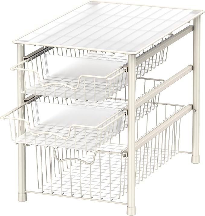 Simple Houseware Stackable 3 Tier Sliding Basket Organizer Drawer by SimpleHouseware