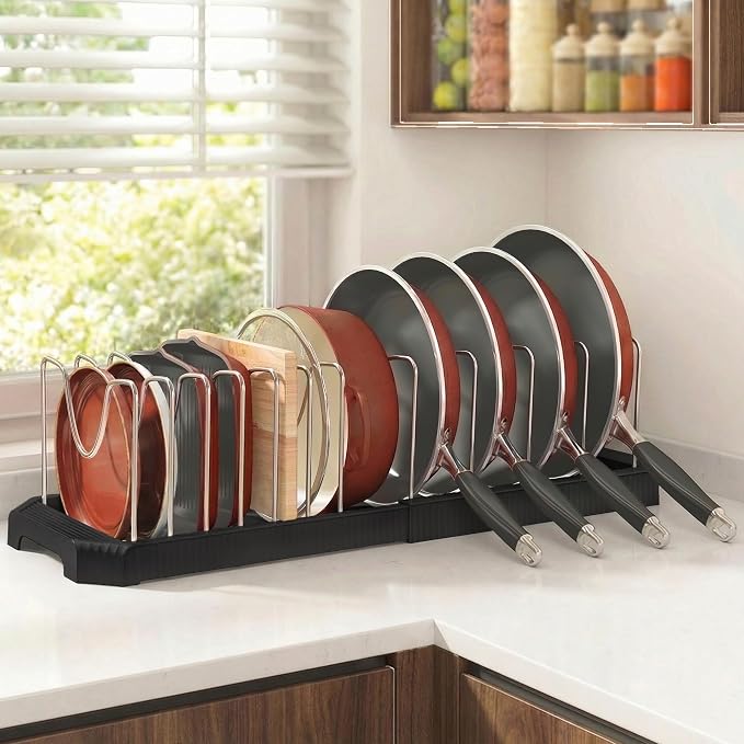 Pots and Pans Organizer for under Cabinet, Pan Pot Organizers inside Cabinet - Image 8