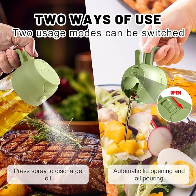 2 In 1 Oil Dispenser And Oil Sprayer, 16 Oz/470 Ml Oil Dispenser - Image 2