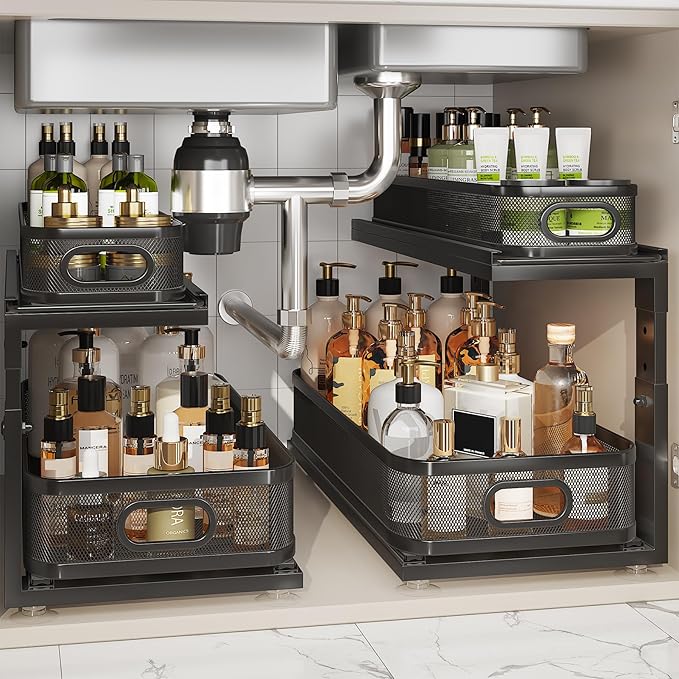 2 Pack 21IN-Depth Under Sink Organizer by Corbyles