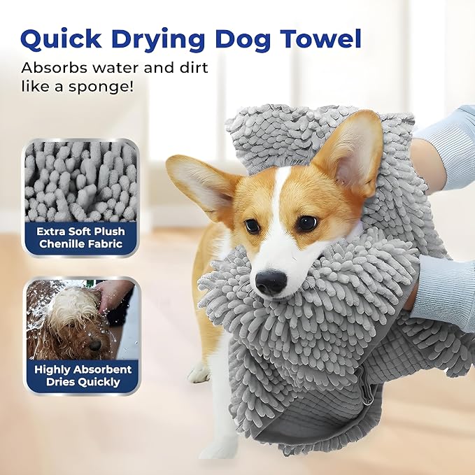 Muddy Mat Doggy Dryer, Highly Absorbent Microfiber Washable Dog Shammy Quick - Image 2