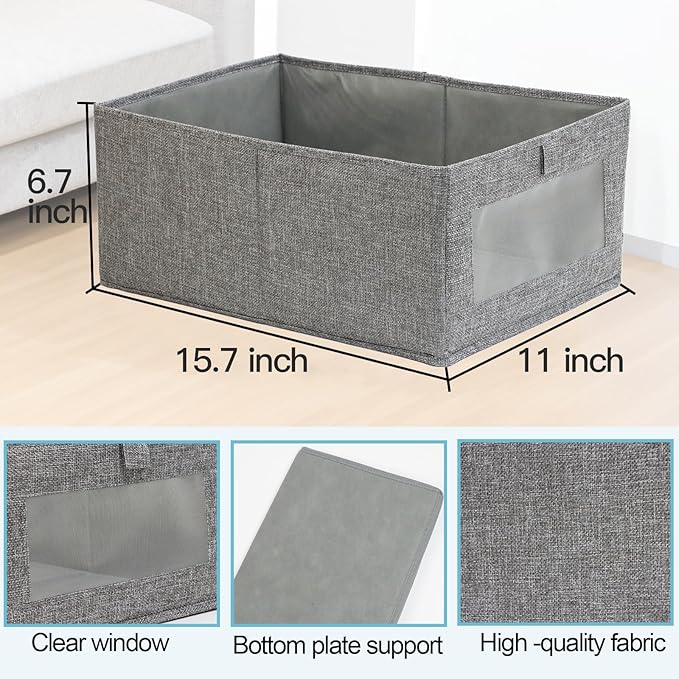 Fordonral 4 Pack Closet Organizers and Storage Bins, Storage Containers - Image 3