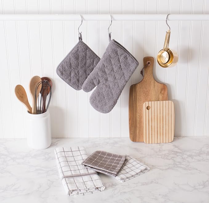 DII Basic Terry Collection 100% Cotton Quilted, Oven Mitt, 2 Piece - Image 3