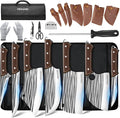 MDHAND Butcher Knife Set, Heavy Duty Meat Cleaver Knives, Boning Knife by MDHAND