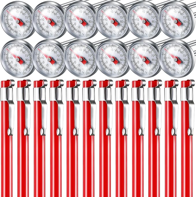 Xuhal 12 Pcs Stainless Steel Kitchen Thermometer by Xuhal