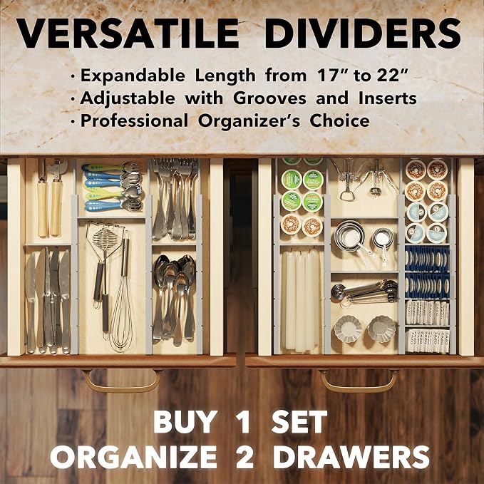 SpaceAid Bamboo Drawer Dividers - Image 5