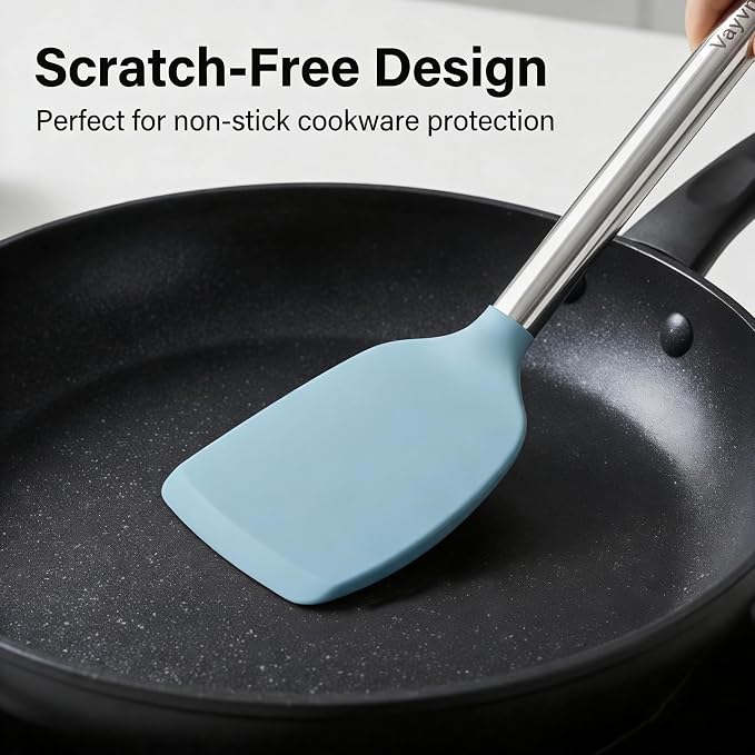 Vayvnt 4PCS Kitchen Utensils Set, Heat Resistant Silicone Utensils Set - Image 4