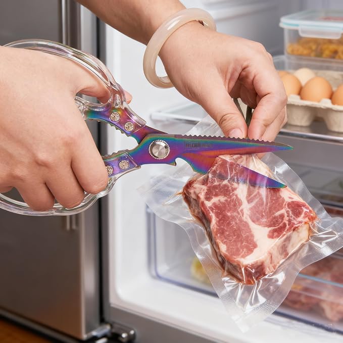 Rust-Resistant Kitchen Scissors, Transparent and Stylish Handle, Suitable - Image 6
