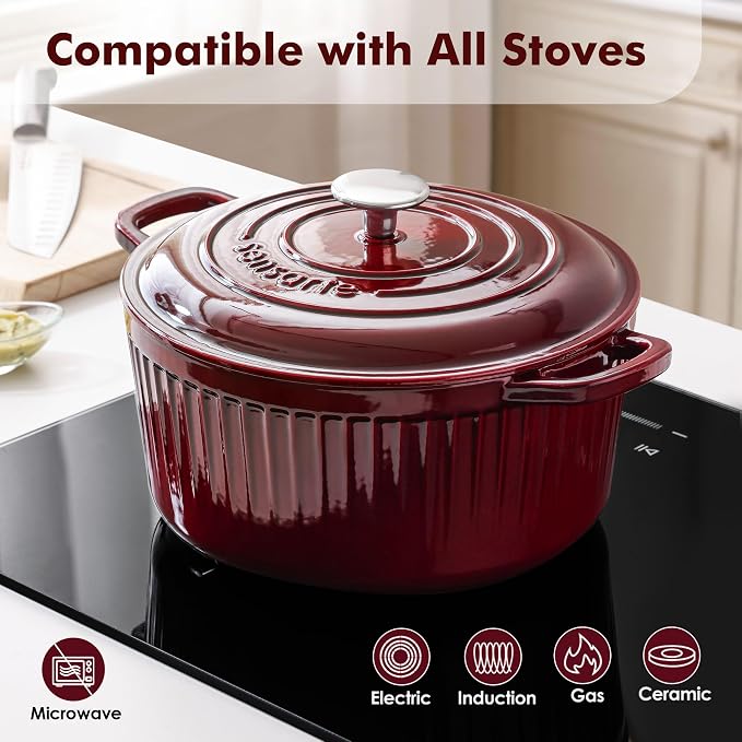 SENSARTE Enameled Cast Iron Dutch Oven Pot - Image 5