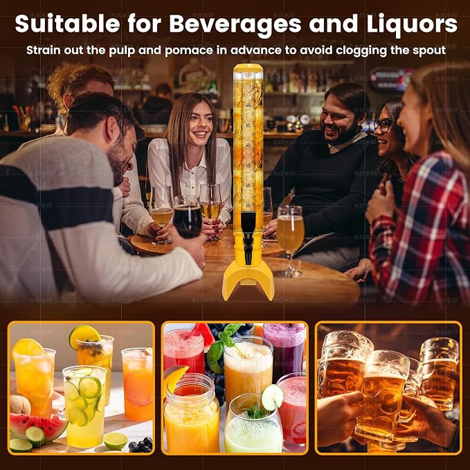 2 Pcs Beer Dispenser, 3L/100 Oz Mimosa Tower - Image 3