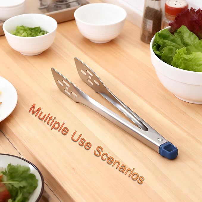 Kitchen Tongs, Food Grade Stainless Steel Cooking Tongs, Heat Resistant - Image 3