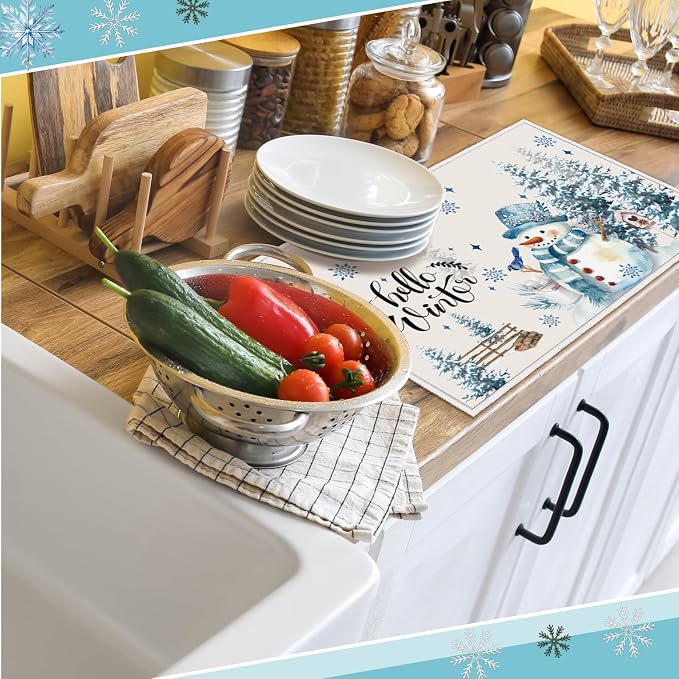 Teenyyou 4 Pcs Seasonal Dish Drying Mats - Image 4