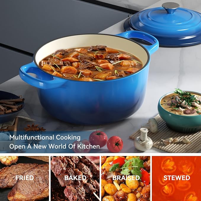 Miereirl 6 Quart Enameled Dutch Oven Pot - Image 6