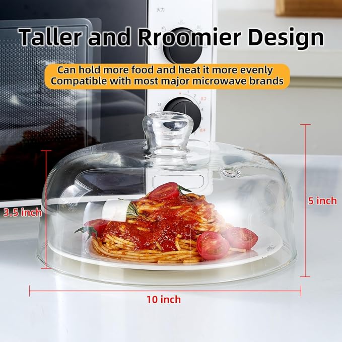 10 inch Glass Microwave Splatter Cover, All Glass, BPA-Free & Non-Plastic - Image 2