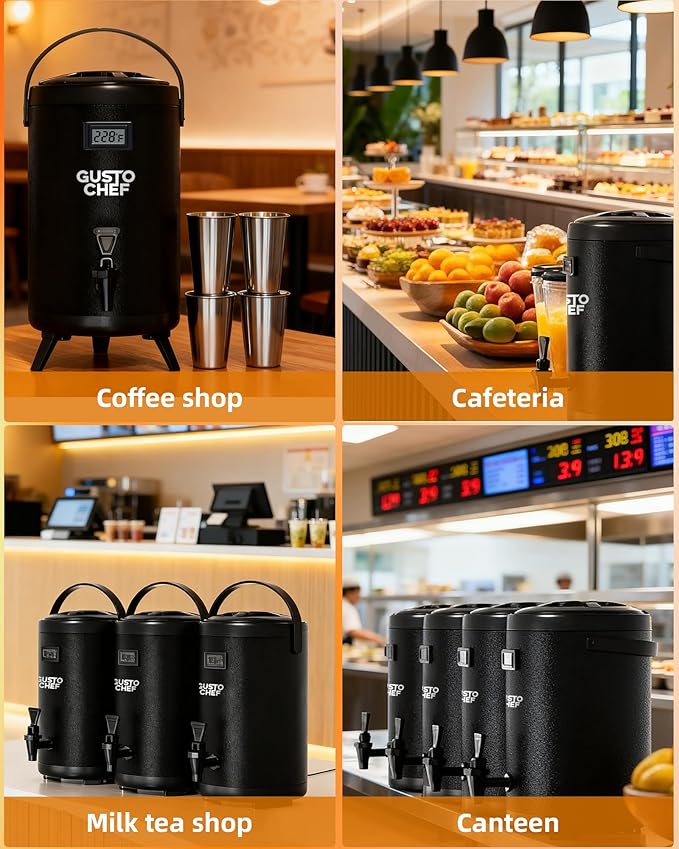 Insulated Beverage Dispenser 3 Gallon, Hot&Cold Drink Dispenser - Image 8