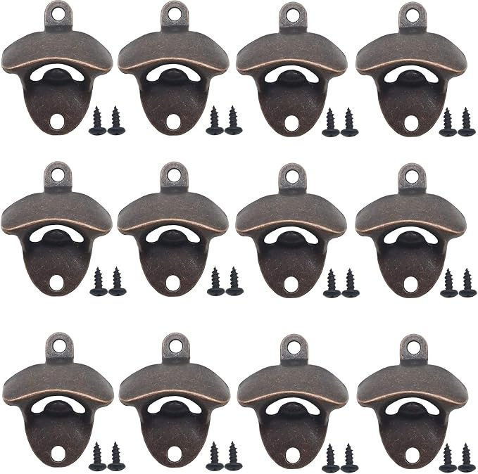 RONYOUNG 12PCS Wall Mounted Bottle Opener Vintage Beer Bottle Opener Suitable by Unknown