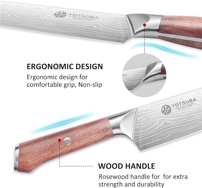 YOTSUBA 9 Inch Japanese Chef Knife, Razor Sharp Professional Kitchen Knife - Image 3