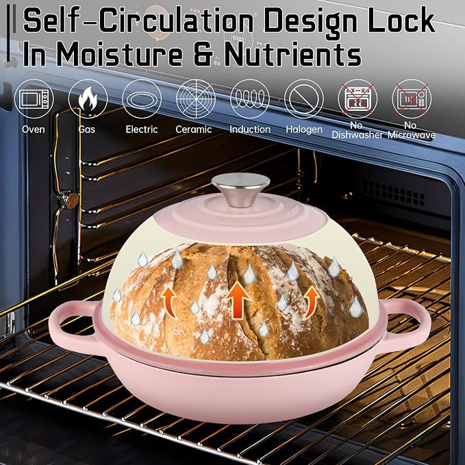 Enameled Cast Iron Bread Oven, Dutch Oven Pot - Image 4