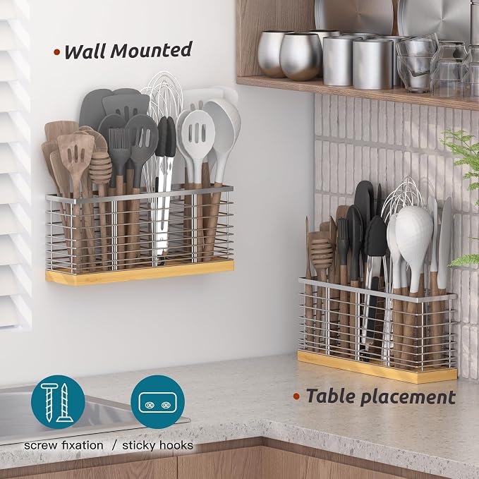 Suli Extra Large Kitchen Utensil Holder Countertop - Image 5