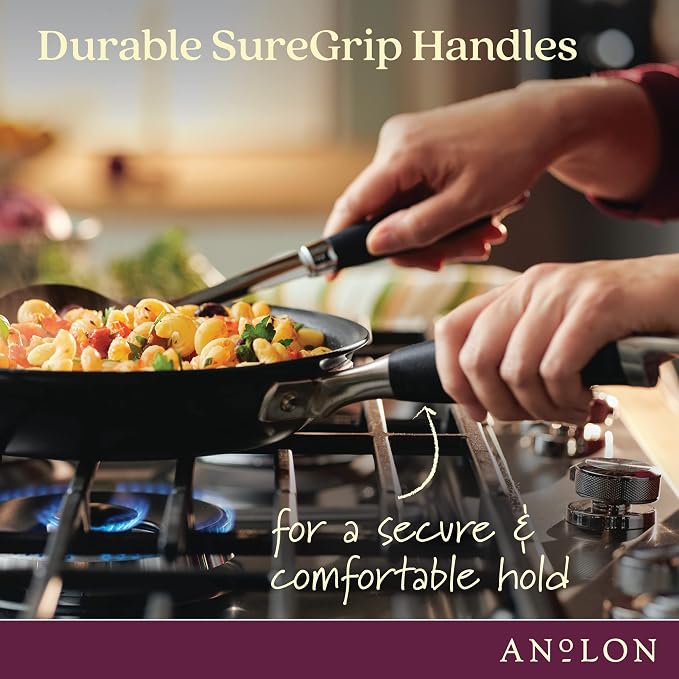 Anolon Advanced Home Hard Anodized Nonstick Frying Pan, 8.5 Inch – Small Non - Image 3