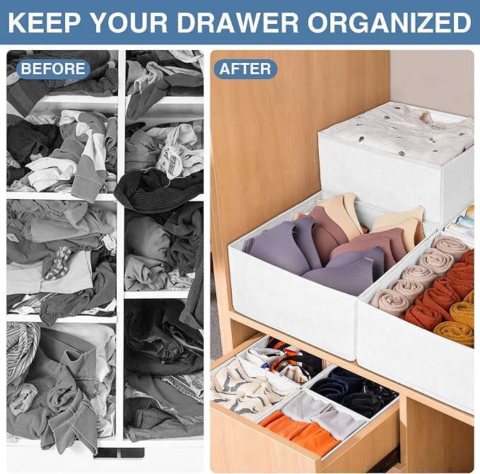 Criusia Drawer Organizer Clothes 12 Pack - Image 2