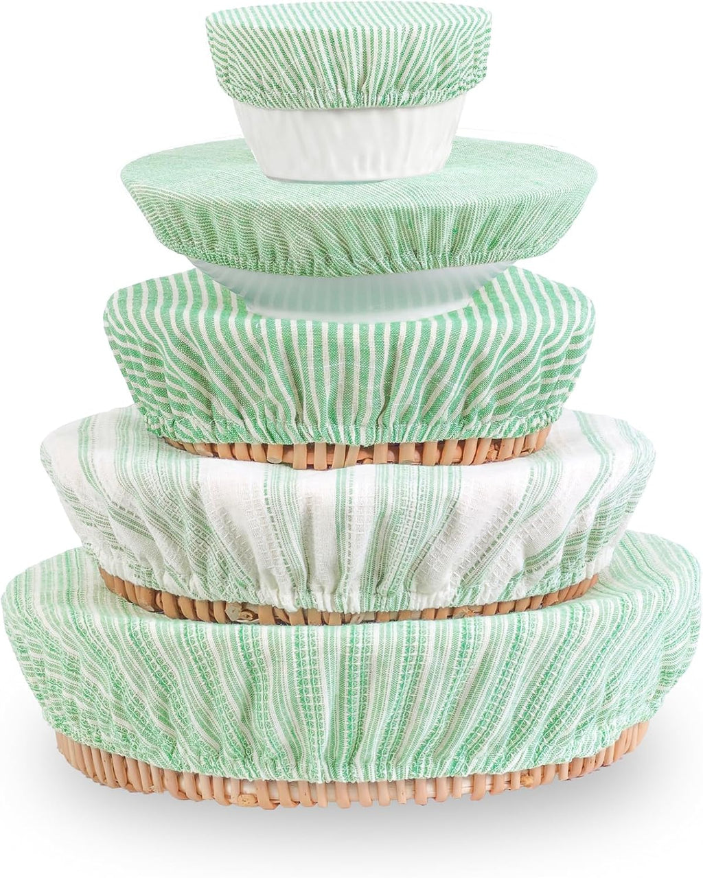 Reusable Bowl Covers, 5 Size Stretch Cloth Bowl Covers for Bread