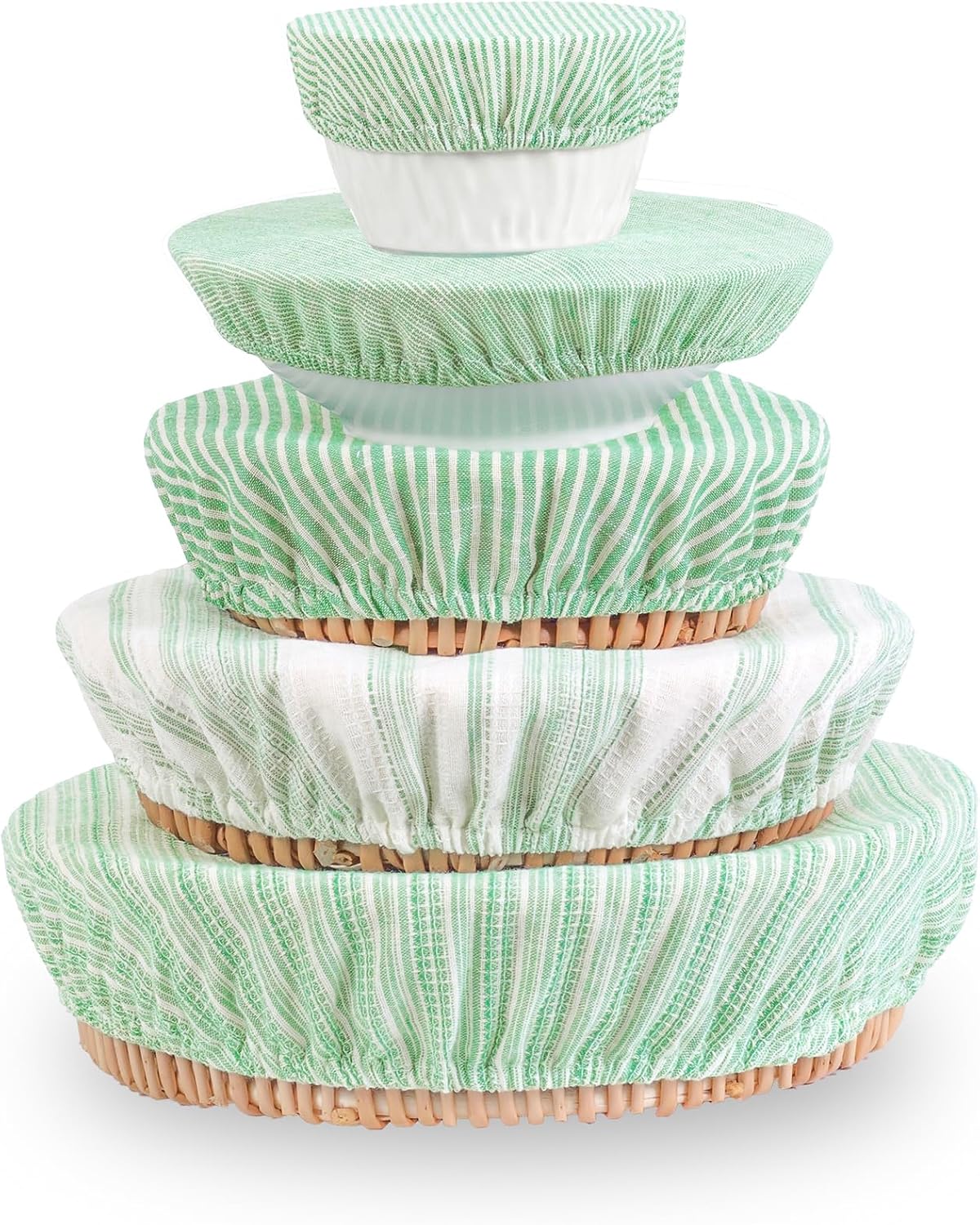 Reusable Bowl Covers, 5 Size Stretch Cloth Bowl Covers for Bread