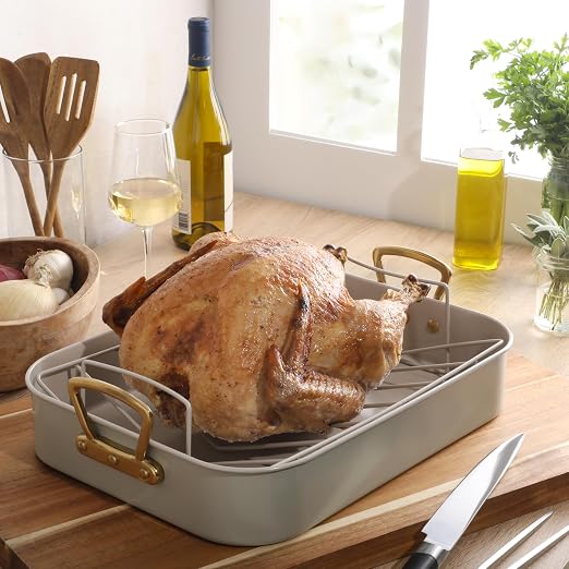 Gibson Home Broxton 2-Piece Nonstick Roaster Pan - Image 6
