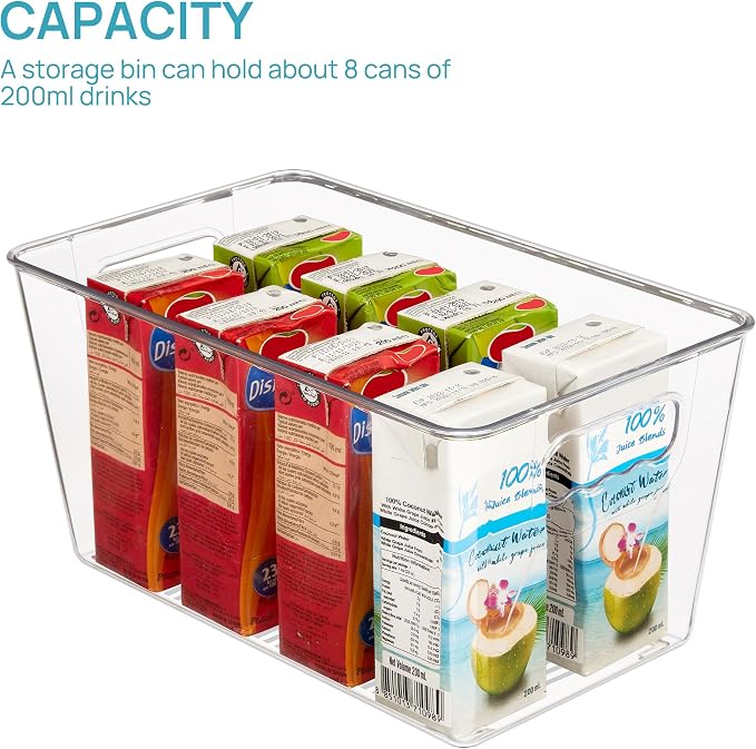 Vtopmart 6 Pack Clear Storage Bins, Pantry Cabinet Organizer Bins - Image 9