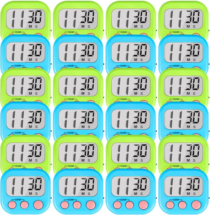 Timer for Kids Teachers Digital Kitchen Timers for Cooking Large Magnetic by AOUCE