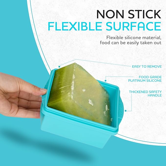 Xomoo 2 Cup Silicone Freezer Trays - Image 4