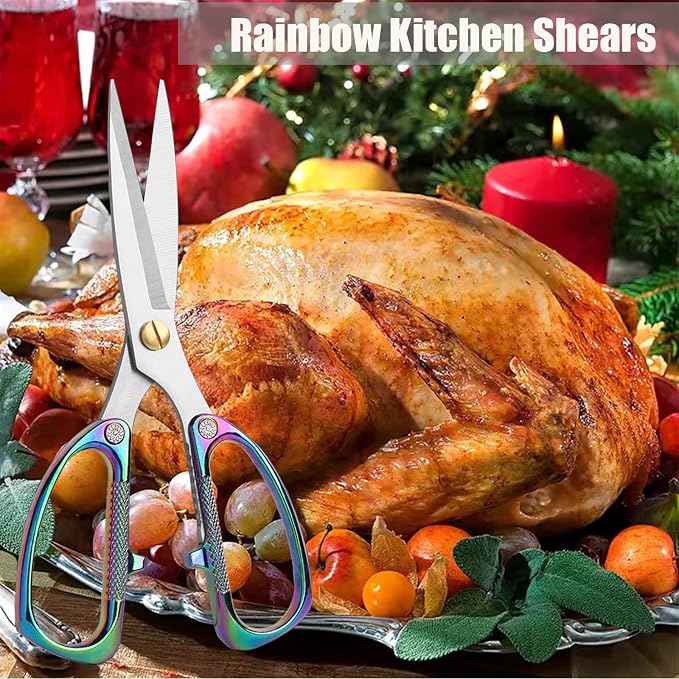 2-Piece Kitchen Shears Set, Heavy Duty Professional Poultry Meat Scissors - Image 7