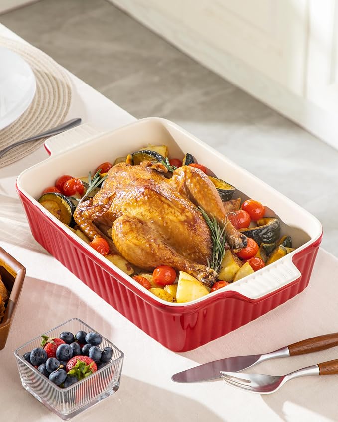 MALACASA 4.4 QT Baking Dish, 9x13 Large Casserole Dish - Image 7