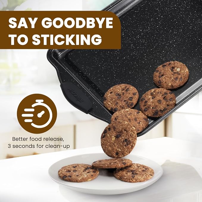 Kikcoin 22 PCS Nonstick Baking Pans Set, Stackable Bakeware Sets - Image 4