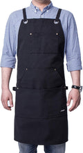 Heavy Duty Canvas Work Apron, Tool Pockets, Back Straps Adjustable（black） by Life+Flavor