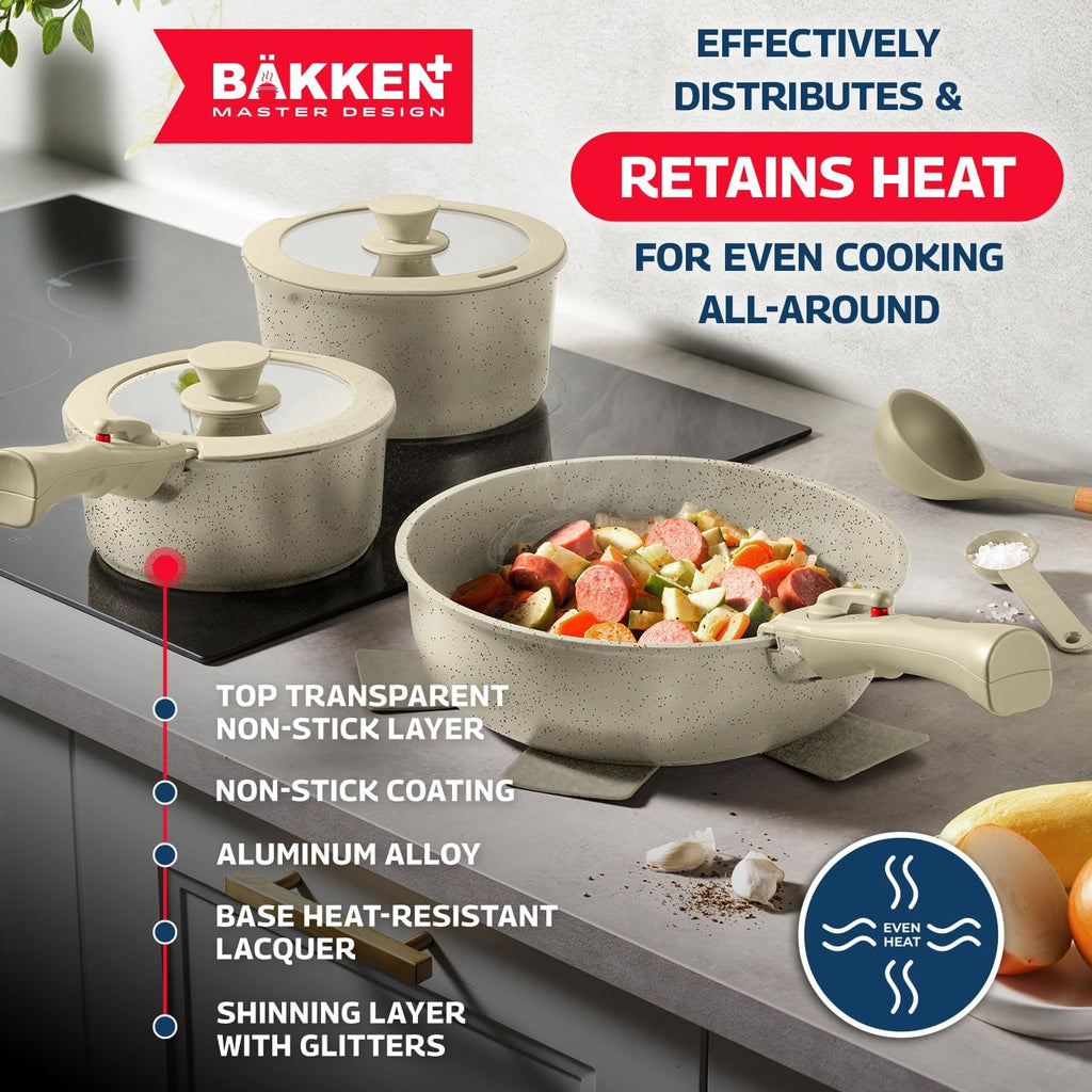 Bakken Master 38 Piece Granite Cookware and Bakeware Set – Nonstick